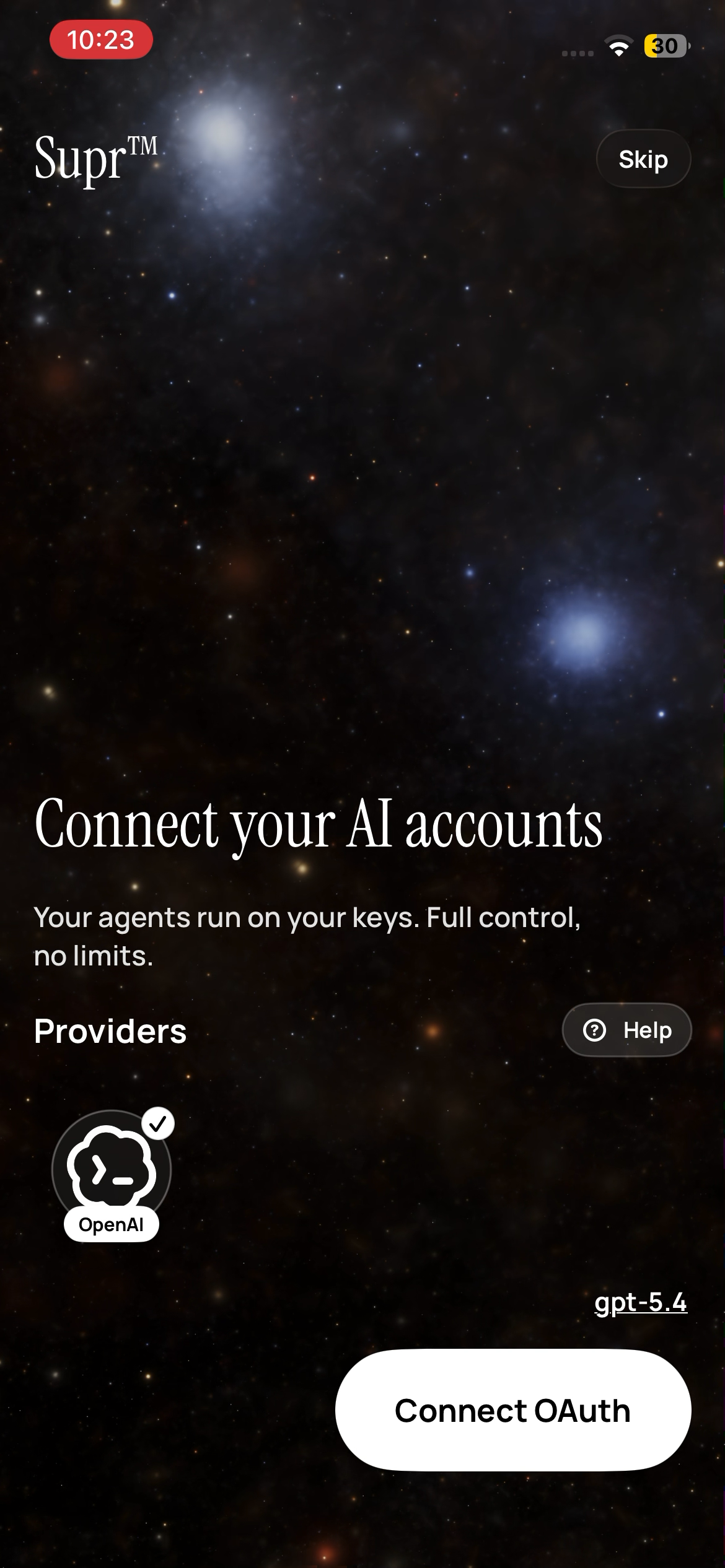 Connect AI accounts