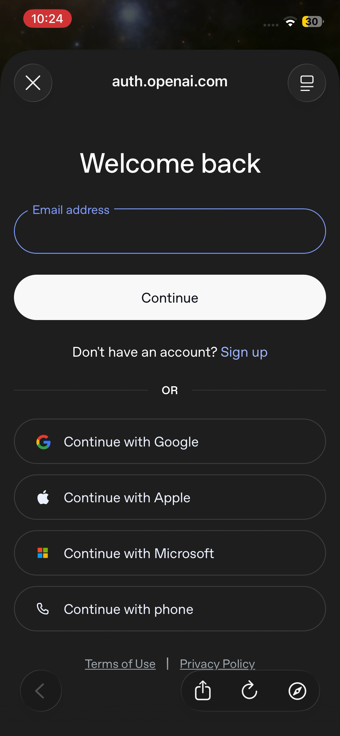 OAuth provider login