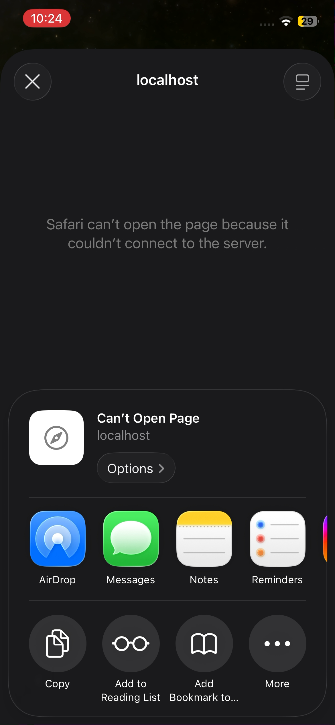Localhost callback issue