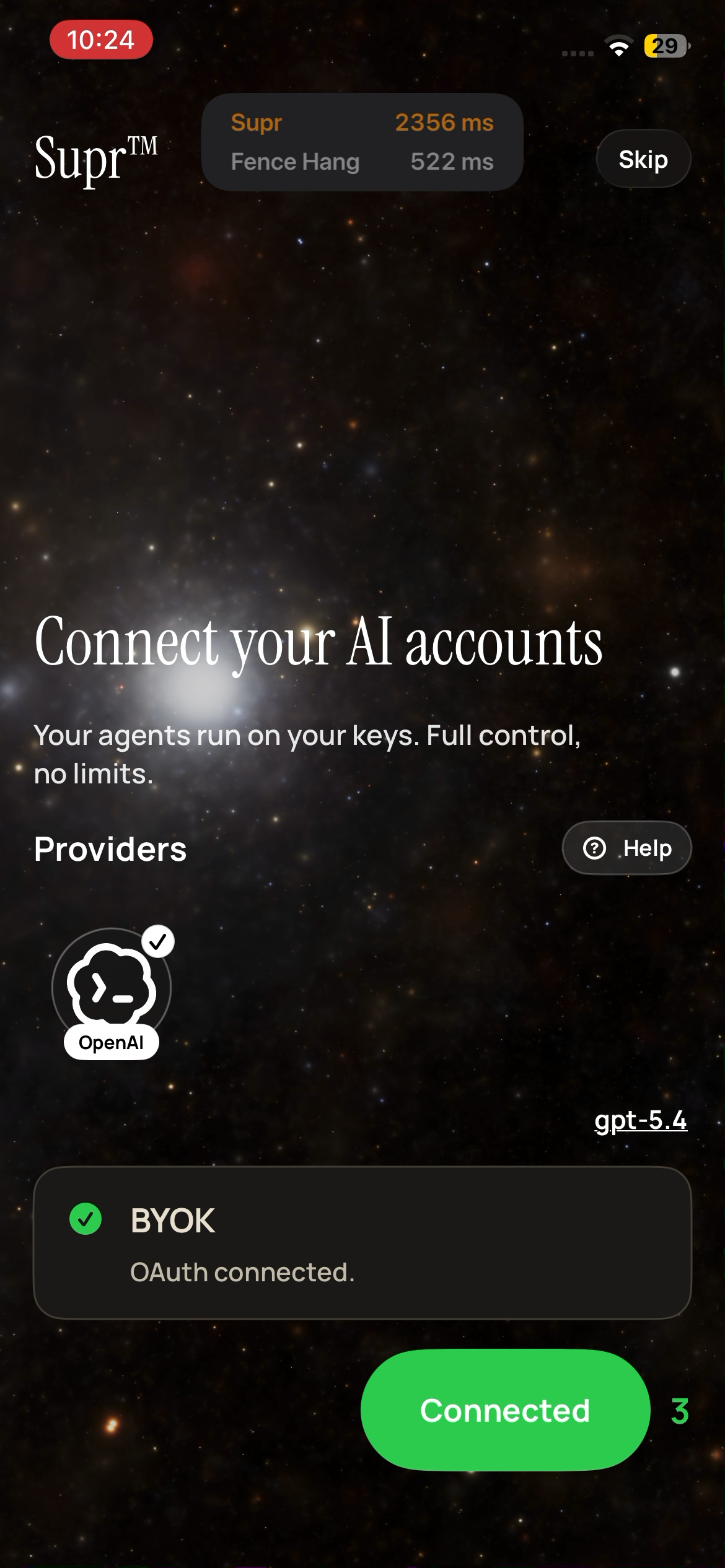 BYOK connected