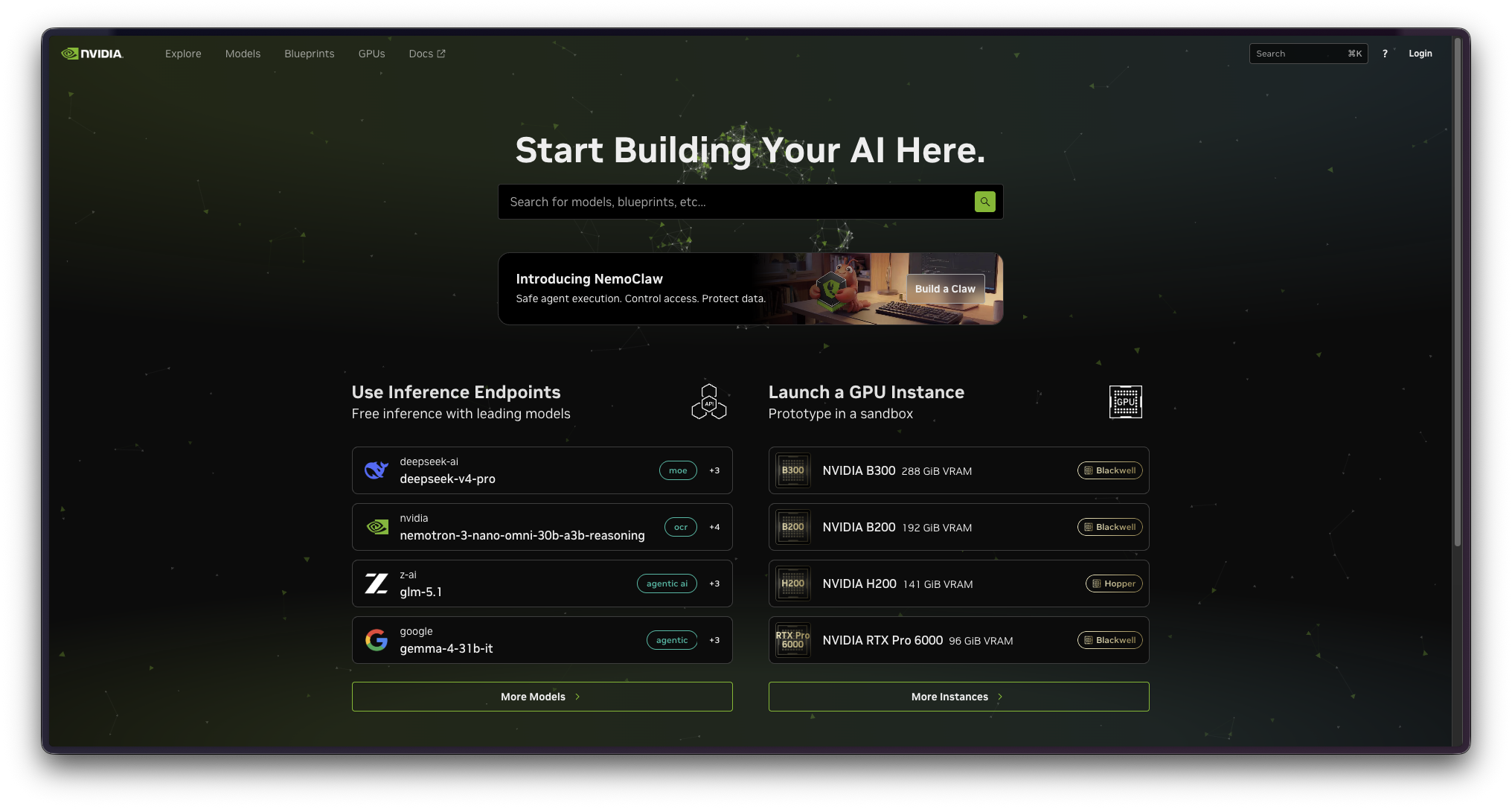 Step 1 - NVIDIA Build login