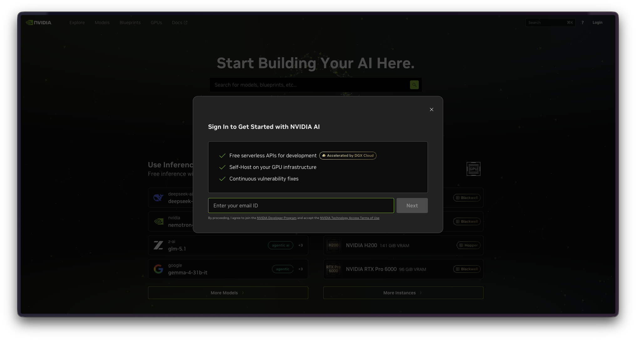Step 2 - Enter email